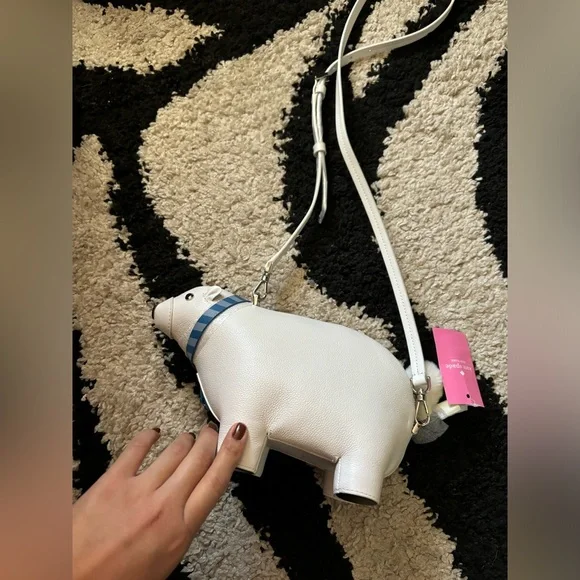 NWT Kate Spade Arctic Friends Polar Bear Crossbody - Picture 9 of 12